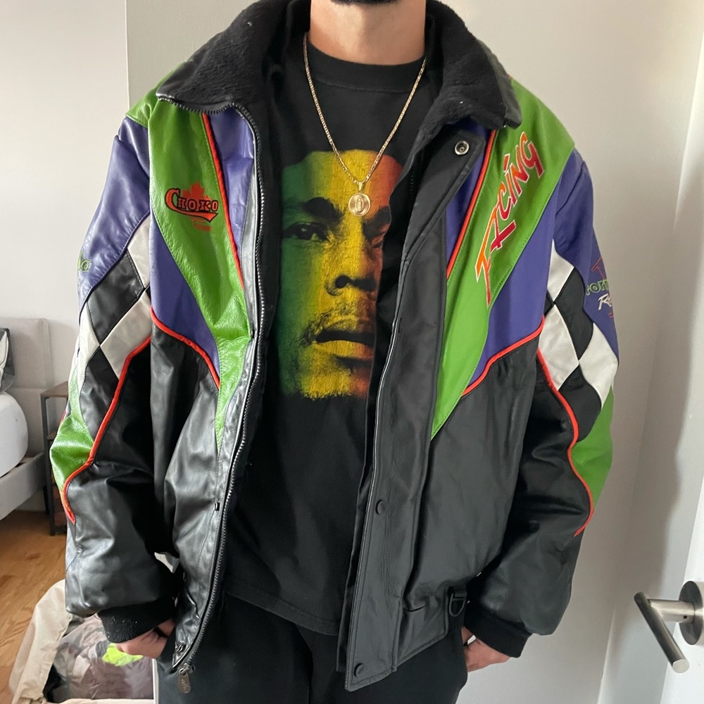 Vtg 90s Choko Pro Racing Vintage Jacket Size Extra Large Black 1990s